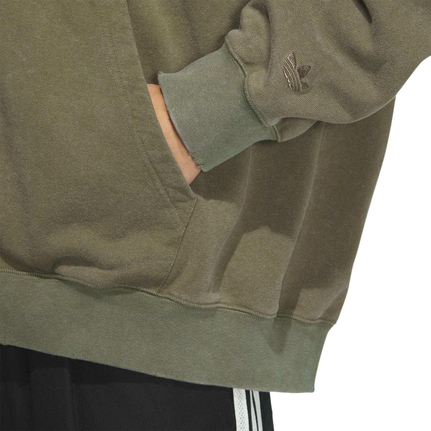 Стираная толстовка с капюшоном Куртки Пальто Мужские Strata Оливковый Зеленый Adidas Originals — фото 2