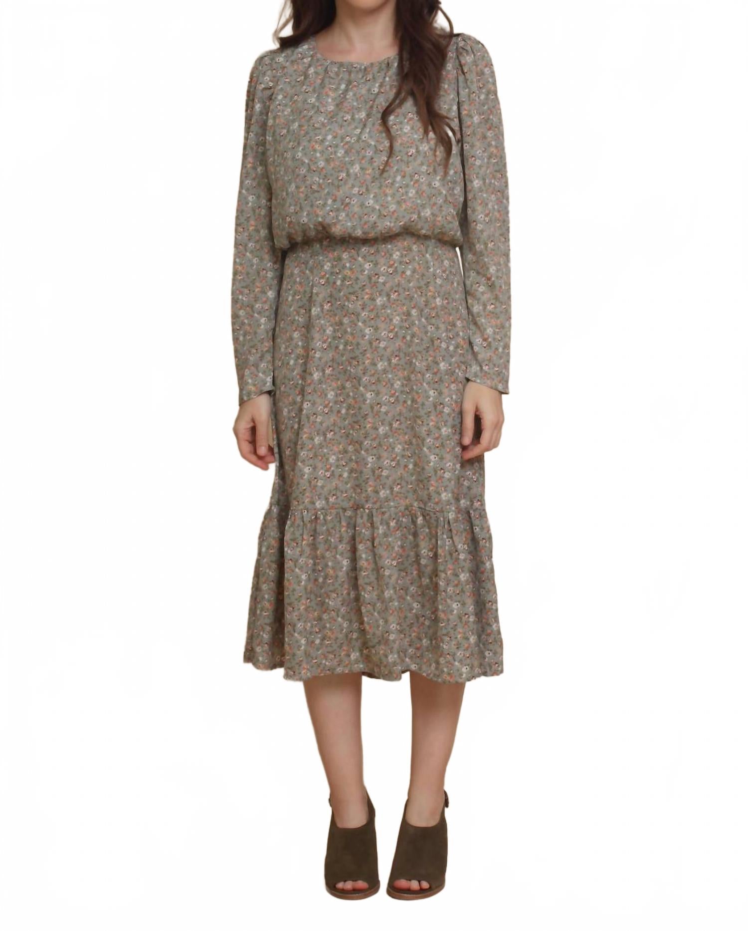 

Ребекка Миди платье в оливковом CALISTA