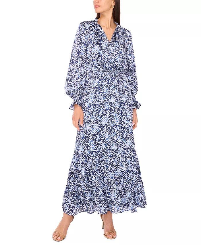 

Женское платье макси с присборенными оборками Vince Camuto, синий