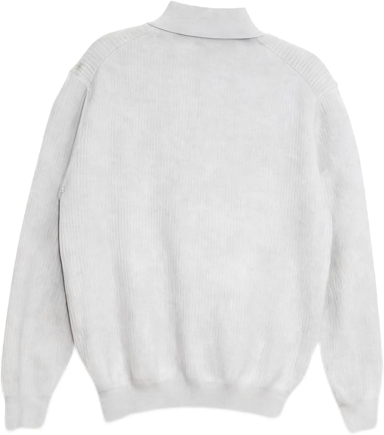 

Мужской легкий поло-свитер с рубчиком, длинный рукав