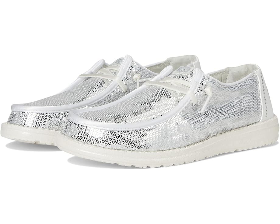 

Лоферы Hey Dude Wendy Disco Sequin, цвет Silver/White