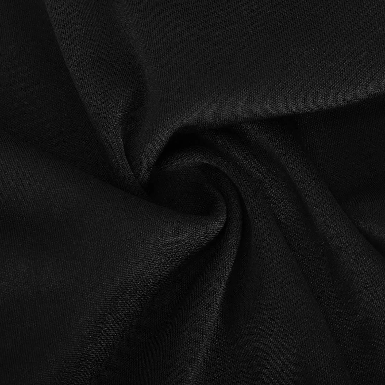 Женские широкие капри с завязкой, резинкой, высокая талия, Black — фото 4