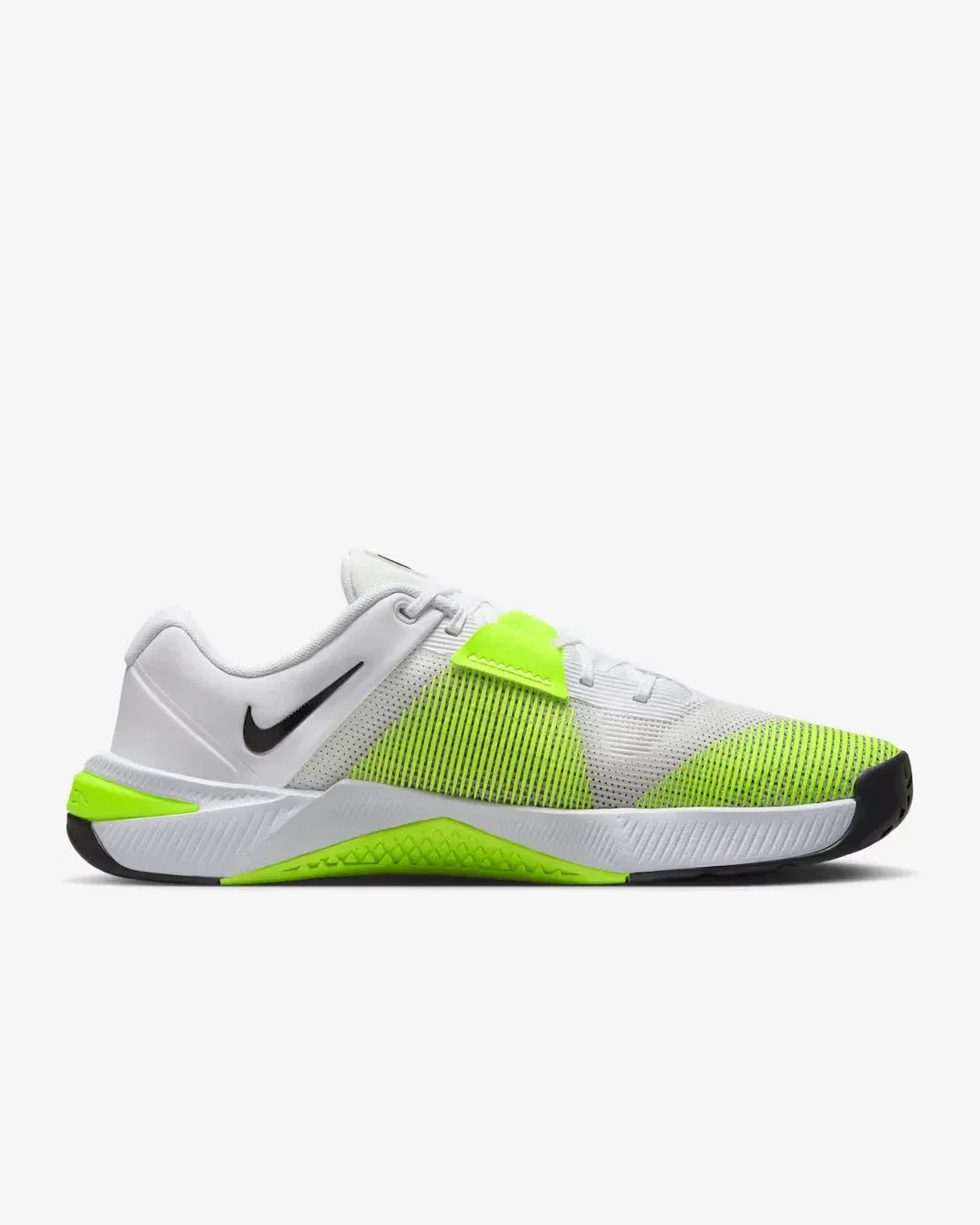 Кроссовки Nike Metcon 10 HJ1875-101 белые, ярко-зеленые, на шнуровке, для тренировок, MEW279 — фото 2