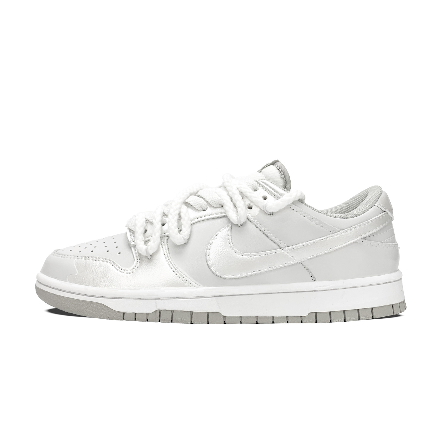 

Nike Данк лоу топ скейтборд кроссовки унисекс серебристо-белые, цвет Silver White