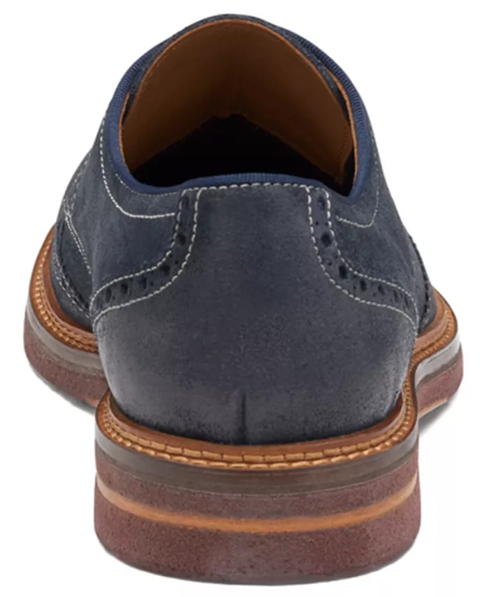 Мужские повседневные туфли Calder Wingtip с круглым носком Johnston & Murphy, синий — фото 3