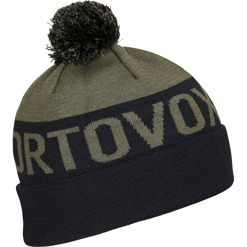 

Вязаная шапка с помпоном Ortovox, оливковый