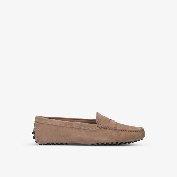 

Замшевые лоферы Mocassino с узором «пенни-бар» Tods, цвет dkbrn com
