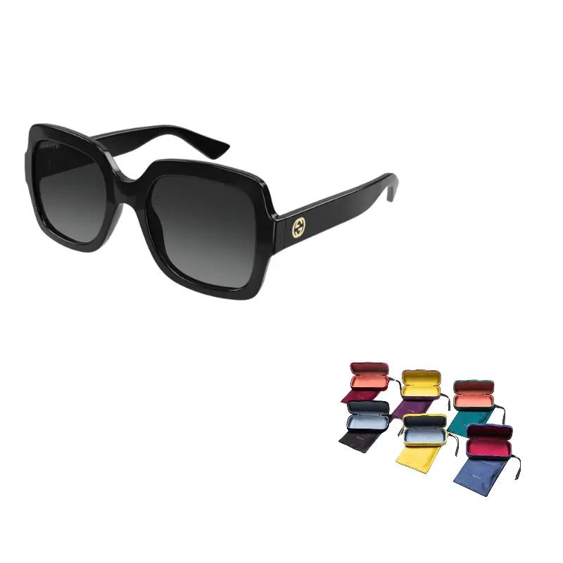 

GUCCI Прямоугольные солнцезащитные очки в оправе, Black