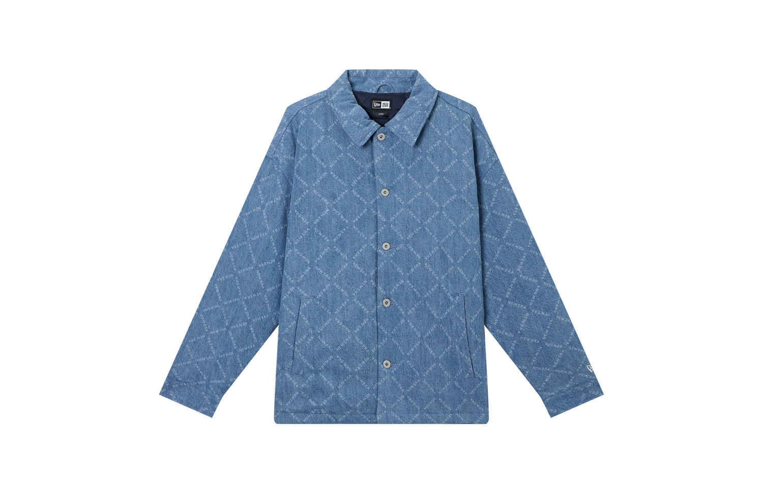 

New Era Пуховая куртка унисекс, синие, с лацканами, средней плотности, другие