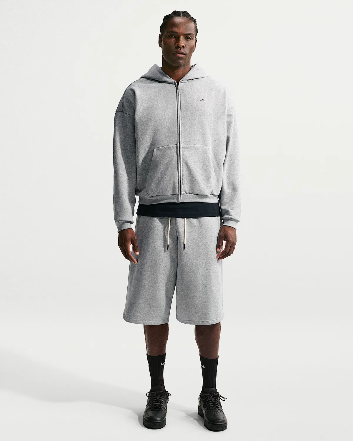 Мужская баскетбольная кофта Nike Standard Issue Therma-FIT на молнии, Dark Grey Heather/Black — фото 4