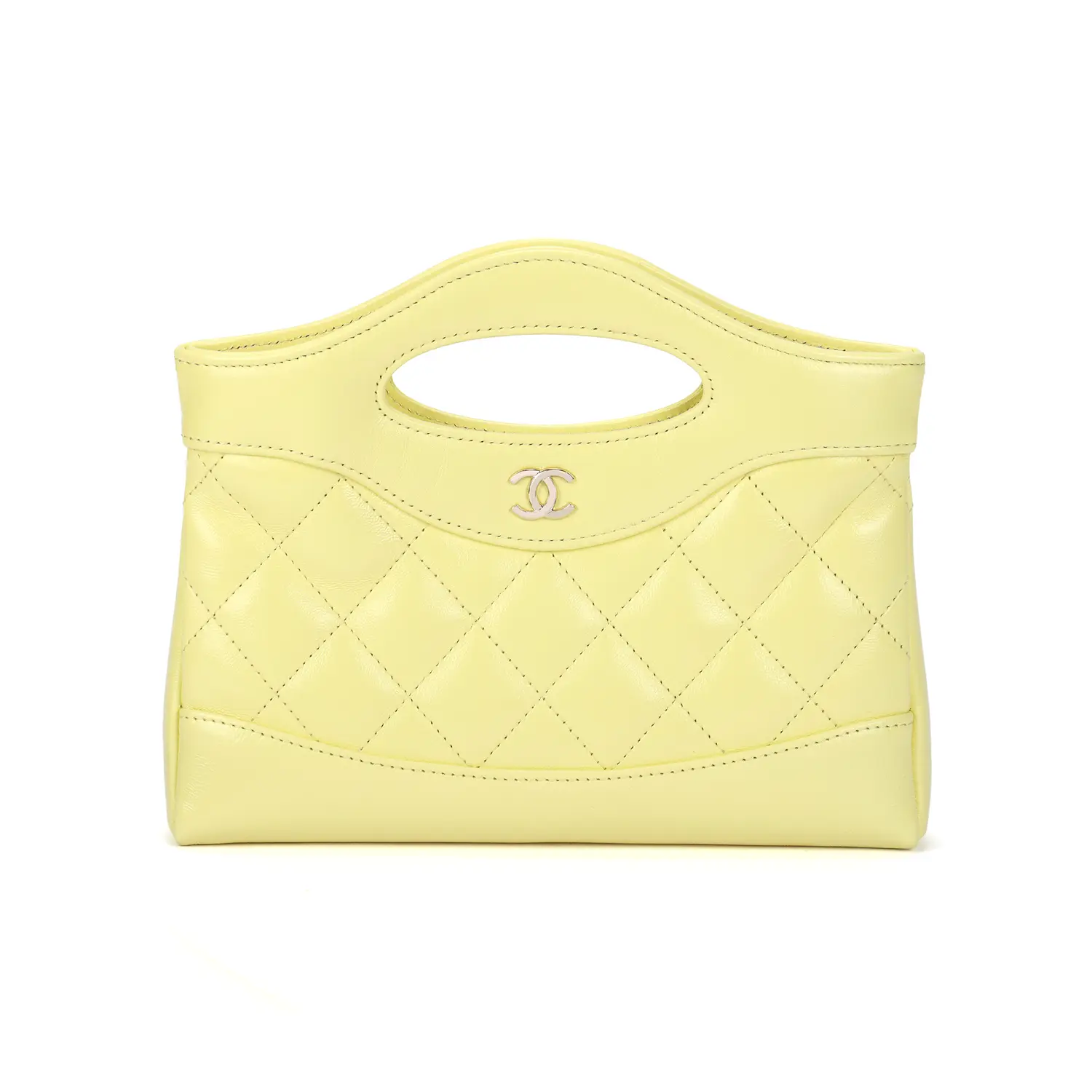 

Chanel Женская сумка через плечо, кроссбоди, сумка-мессенджер 31Bag из полированной овечьей кожи, светло-желтого цвета