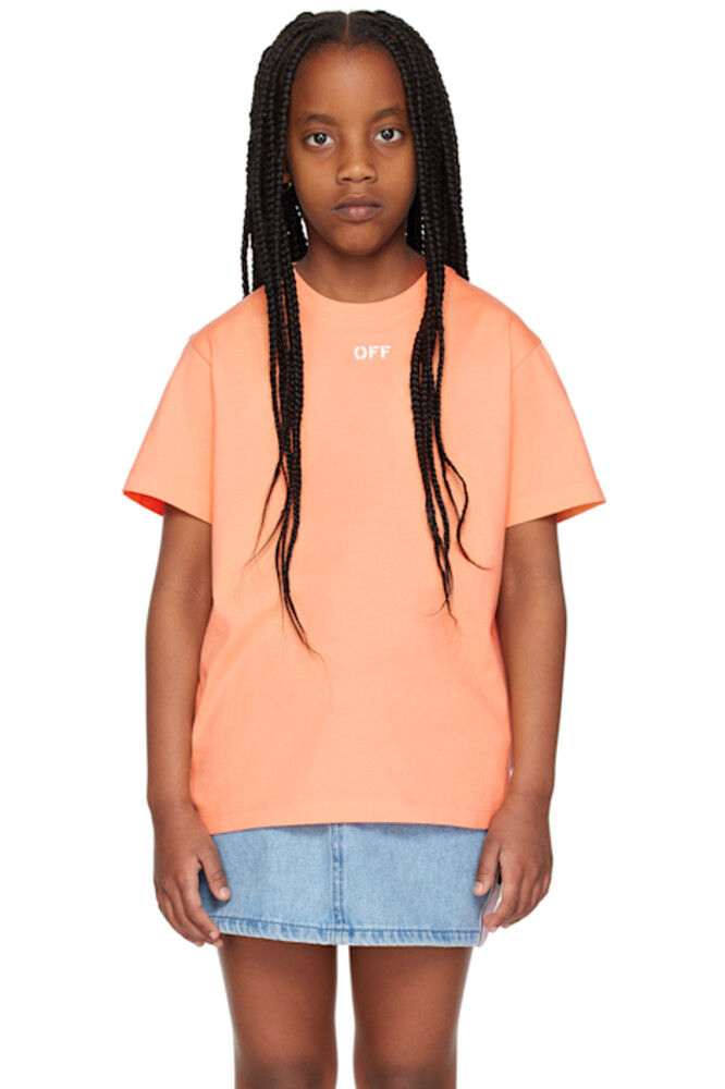 

Детская оранжевая футболка с надписью «Off» Off-White