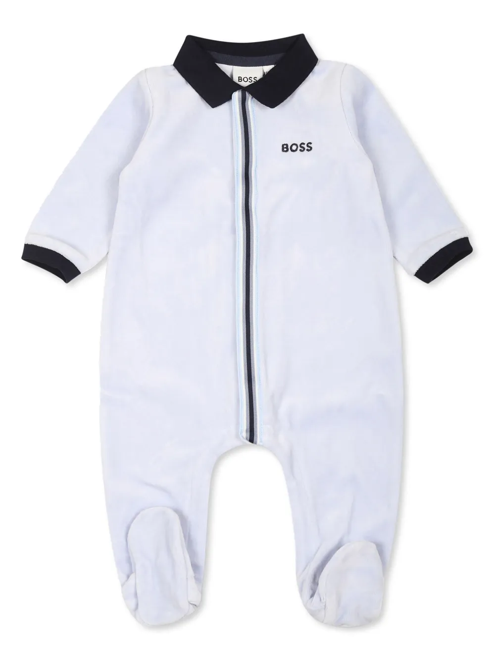 

Комплект для новорожденного с вышитым логотипом BOSS Kidswear, синий