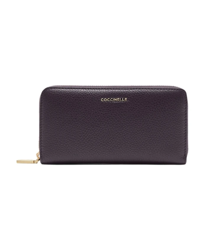 

Стильный металлический кошелек на молнии Coccinelle, фиолетовый