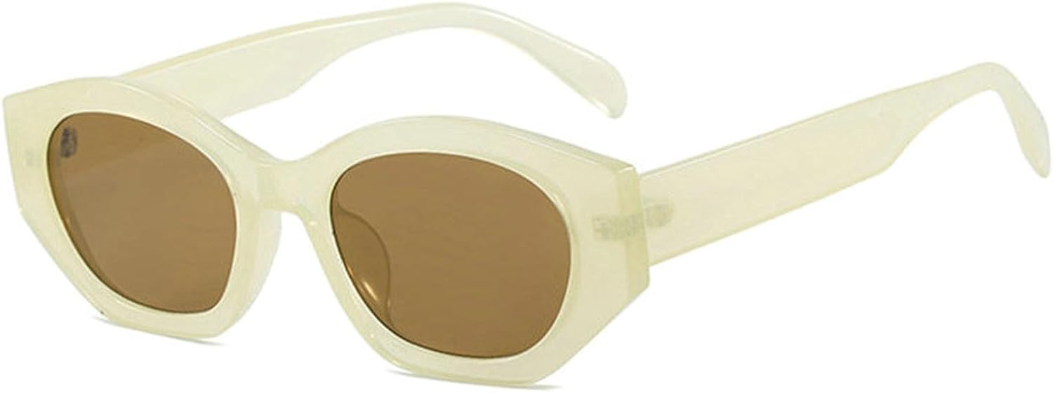 

Солнцезащитные очки COTIA Fashion Cat Eye для женщин и мужчин, винтажные, с асимметричным многоугольным оправой, в стиле «кошачий глаз», для путешествий и отдыха на природе, Yellow