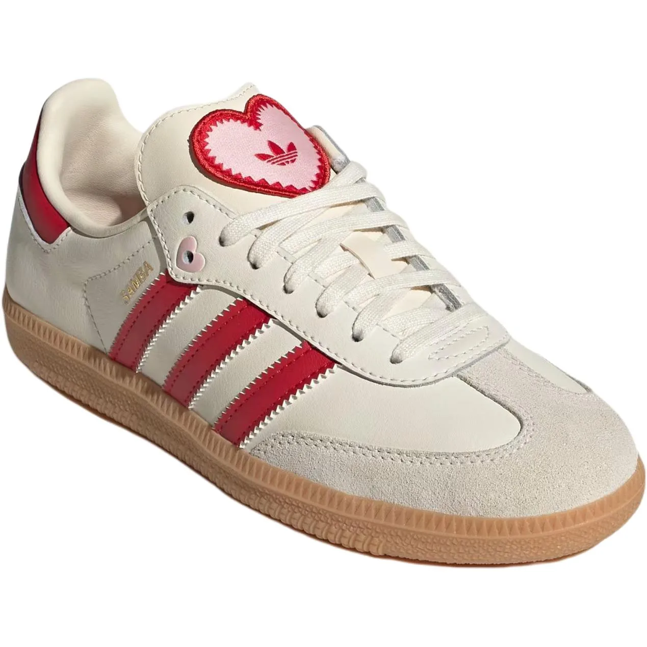 Adidas Originals SAMBA OG Breathable Low top детские скейтборд кроссовки White Red Unisex — фото 4