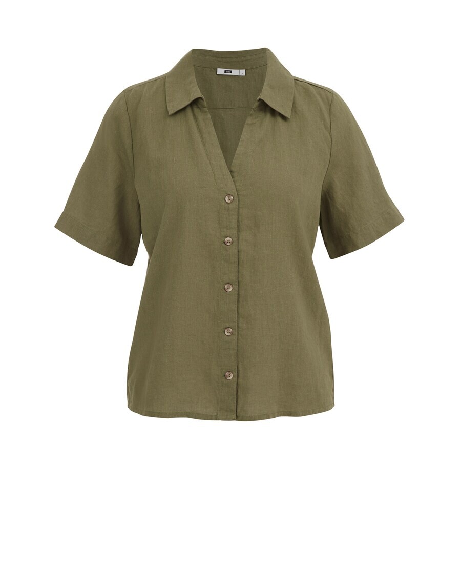 

Блузка с коротким рукавом WE Fashion Blouse, оливковый