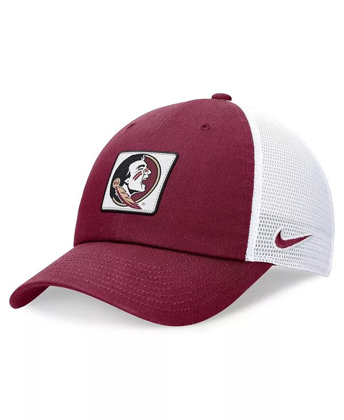 

Мужская регулируемая шляпа Trucker Primetime Club Florida State Seminoles гранатового/белого цвета Nike