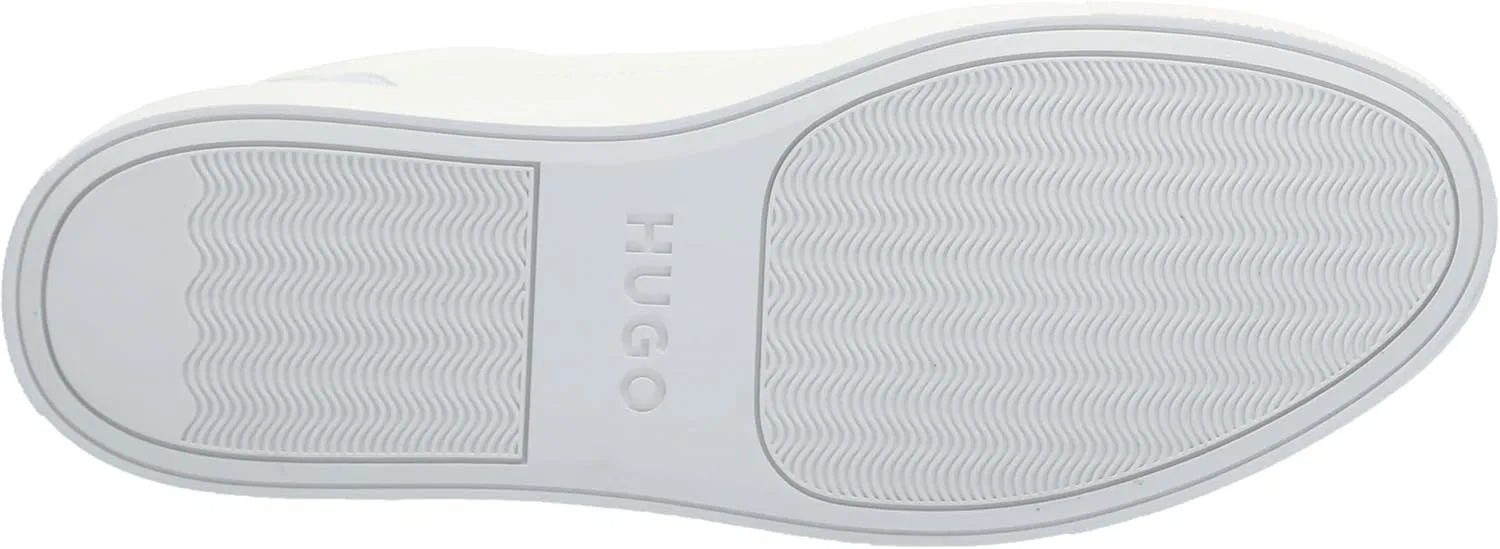 Мужские низкие кроссовки HUGO Essential из двухцветной замши, Pearl Grey White — фото 4