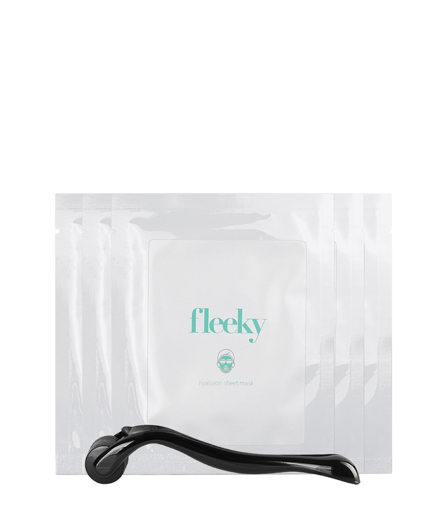 

Набор для ухода за лицом fleeky Hyaluron Sheet Mask + Roller, 5 шт.