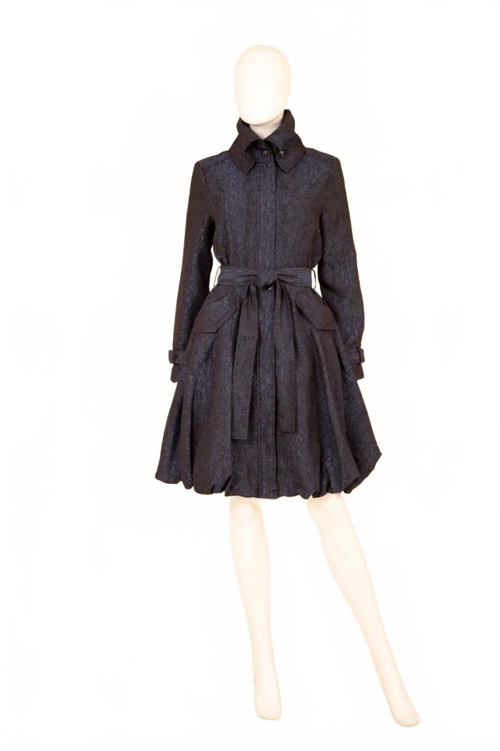 

Женское платье-пальто из жаккарда с пузырчатой ​​отделкой, цвет «полночь» Samuel Dong, Midnight