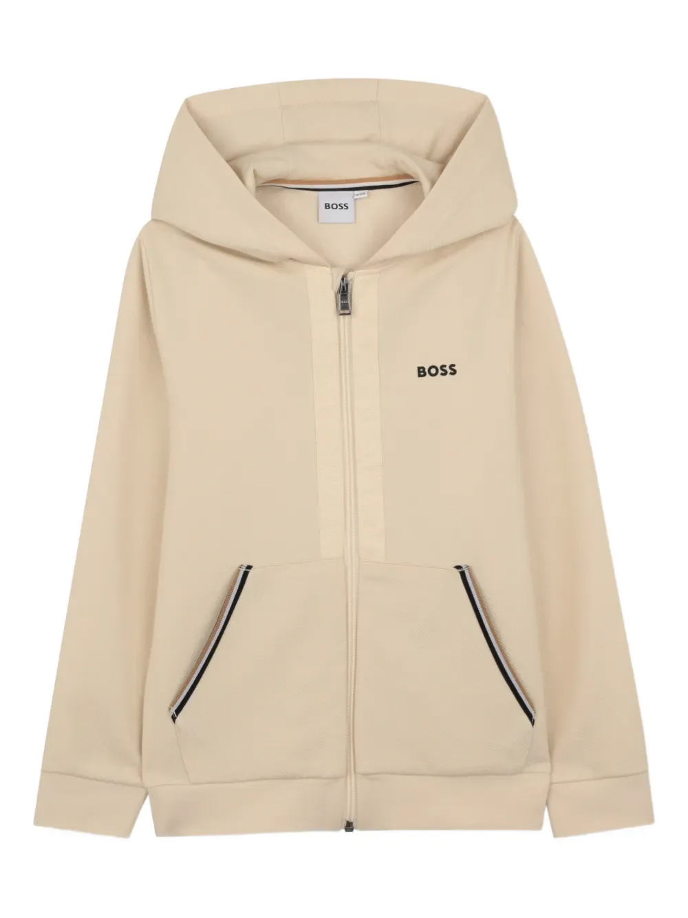Спортивный костюм с логотипом BOSS Kidswear, бежевый — фото 3