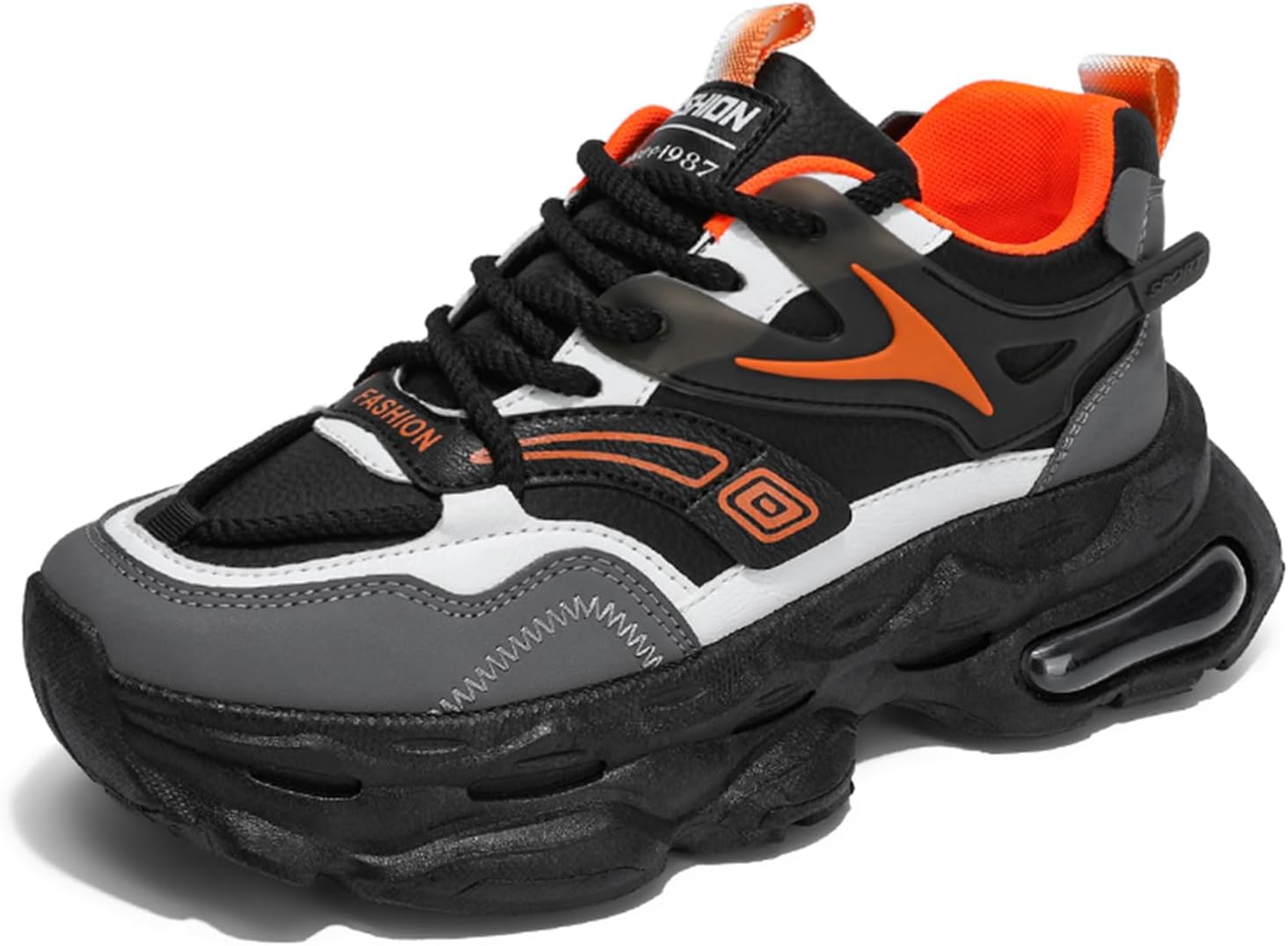 

Модные мужские кроссовки, удобные износостойкие скейтбордические туфли для всех сезонов, кроссовки для тенниса, работы и прогулок Hhhchpm, черный/серый