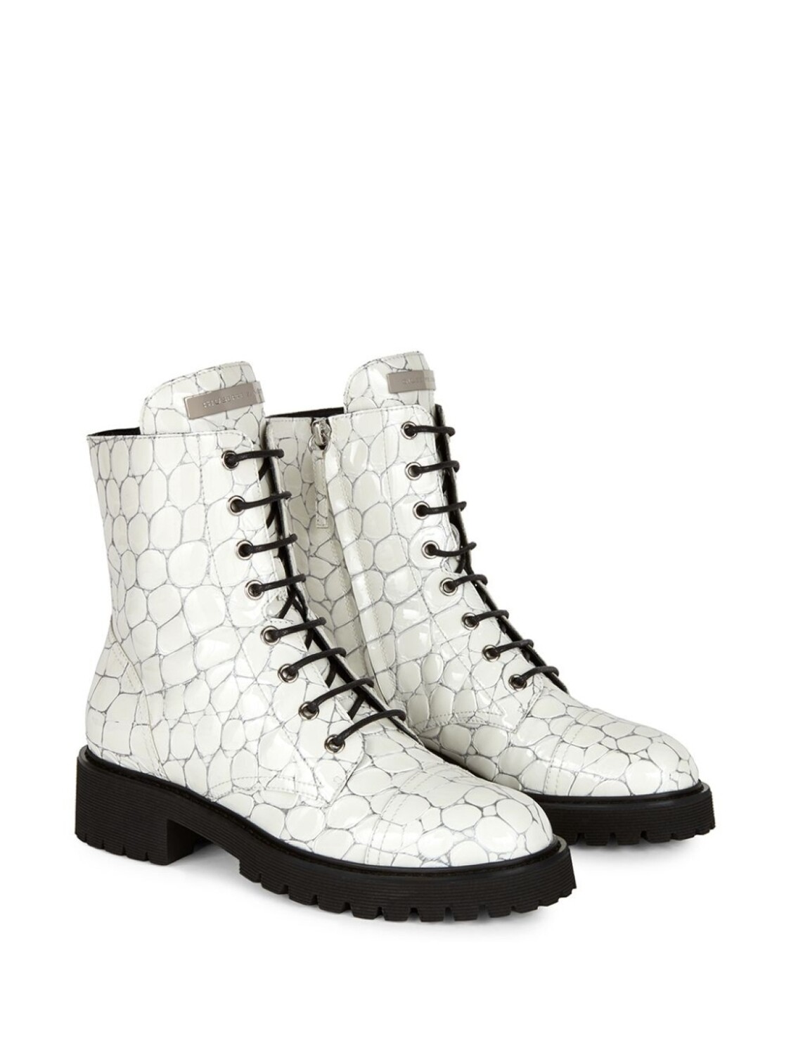 Giuseppe Zanotti ботинки Thora на шнуровке, белый — фото 2