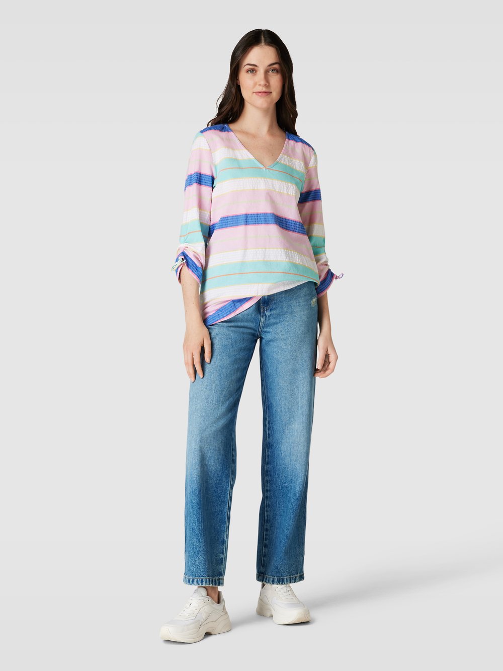 

Блузка-рубашка с полосатым узором Christian Berg Woman, белый