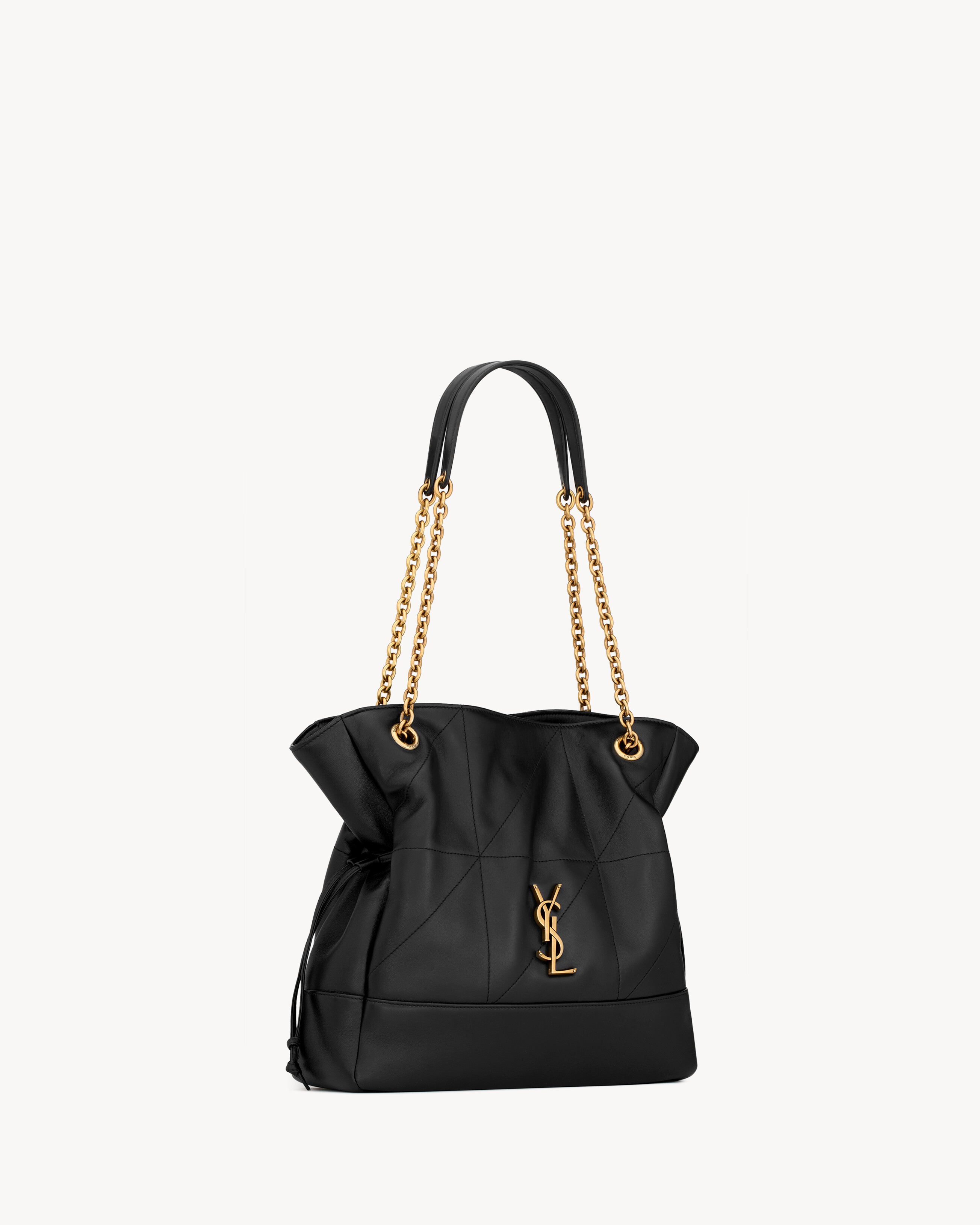 Малая шоппер-сумка Jamie из ягнячьей кожи Saint Laurent, черный — фото 4