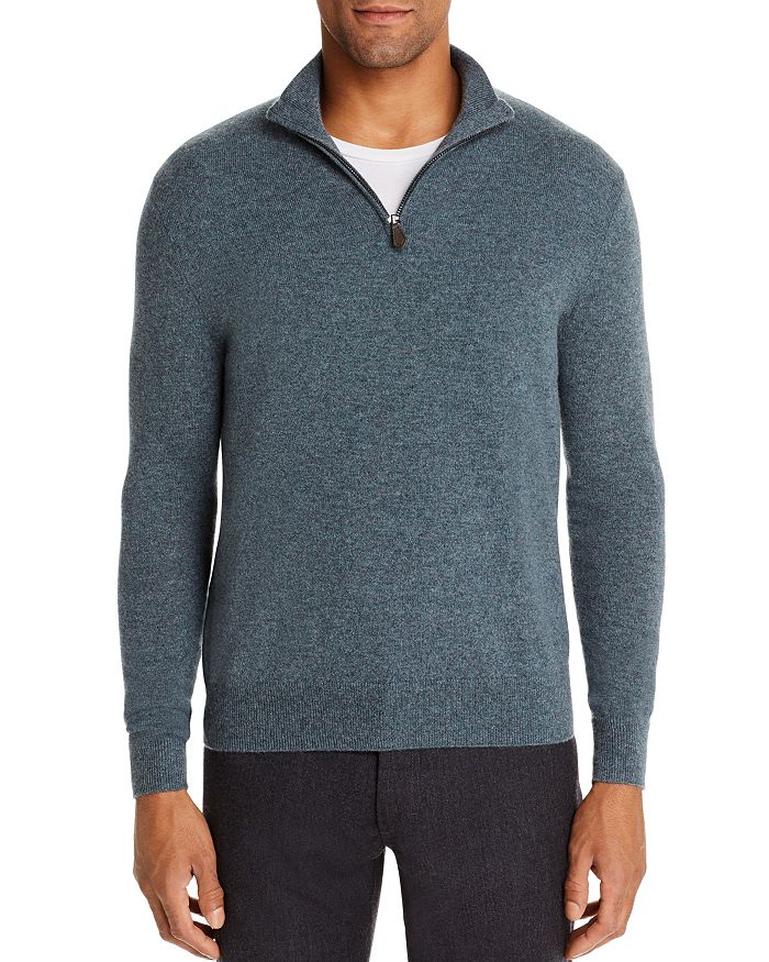 

Кашемировый полузастёгивающийся свитер - эксклюзив The Men's Store at Bloomingdale's, зеленый