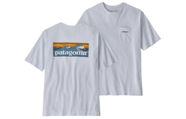 Футболка Boardshort с логотипом Patagonia, белый — фото 4