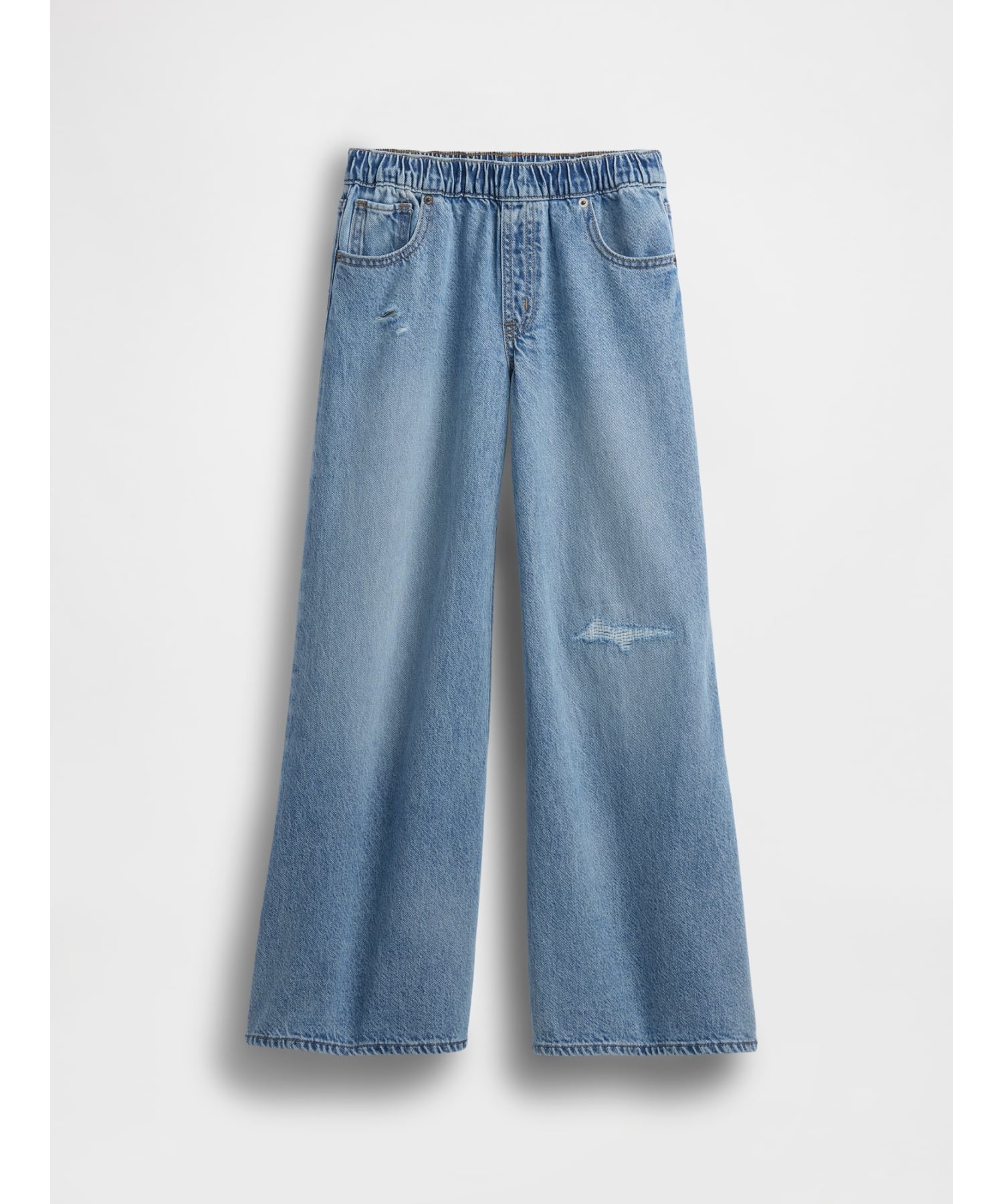 (K) Ультрамягкие джинсы с низкой посадкой и свободным кроем (детские) GAP, MEDIUM_WASH — фото 3