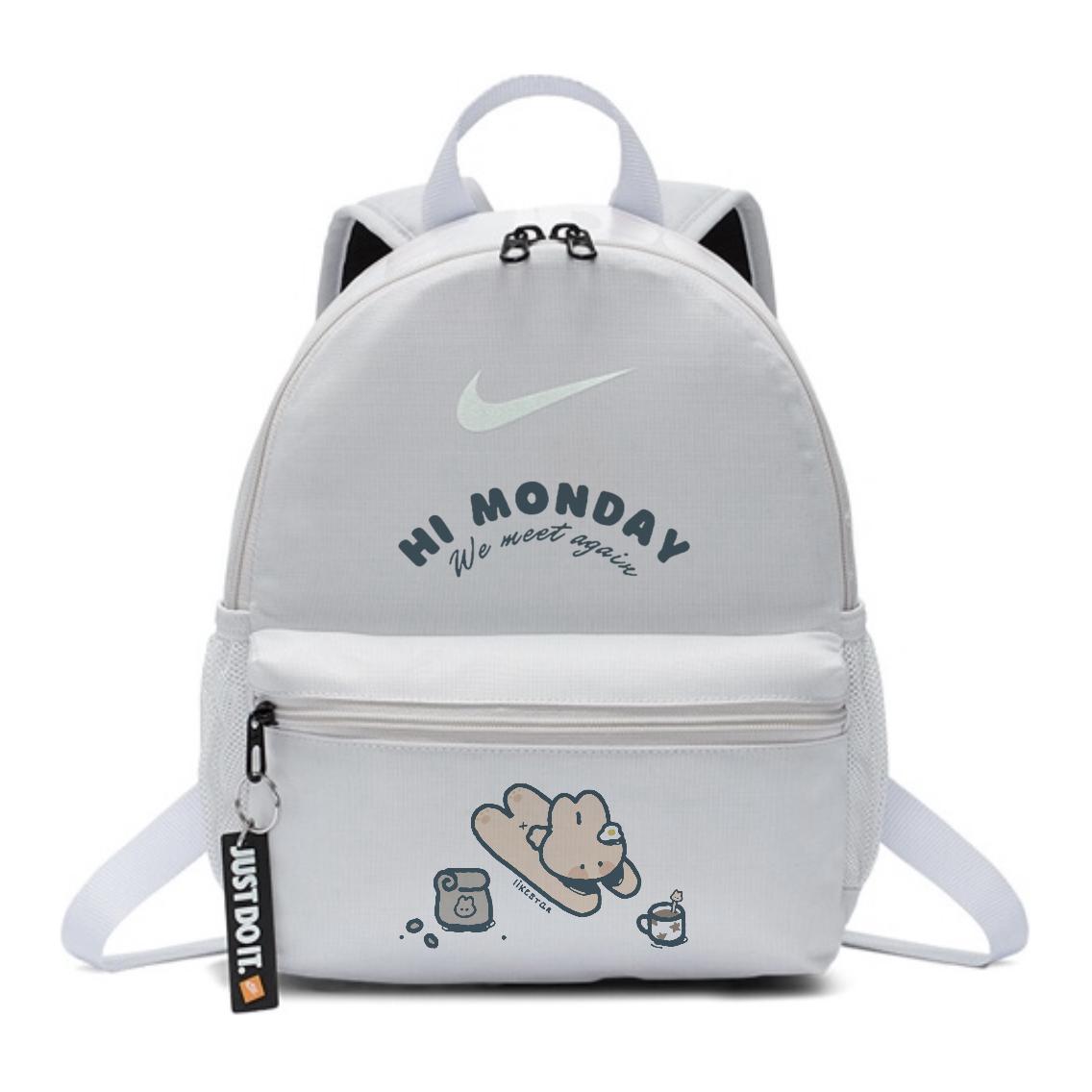 

Nike Тканевый рюкзак женский серо-белый, Gray White