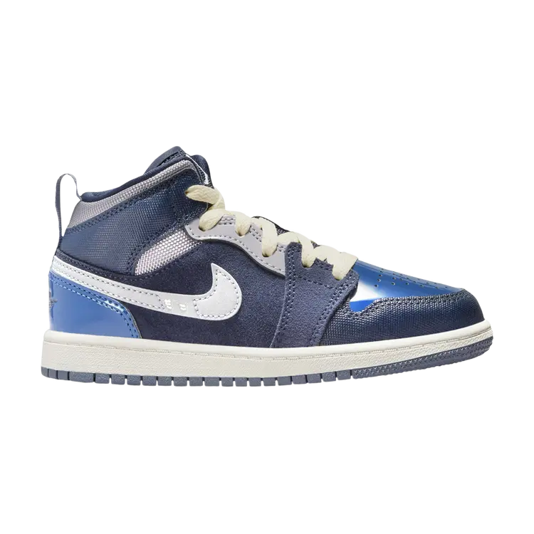 

Кроссовки Air Jordan 1 Mid SE Craft PS, синий