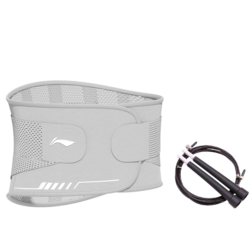 

Бандаж для спины Li-Ning из полиэстера, эластана и полиамида унисекс, li-ning waist protector серый+steel wire jump rope черный