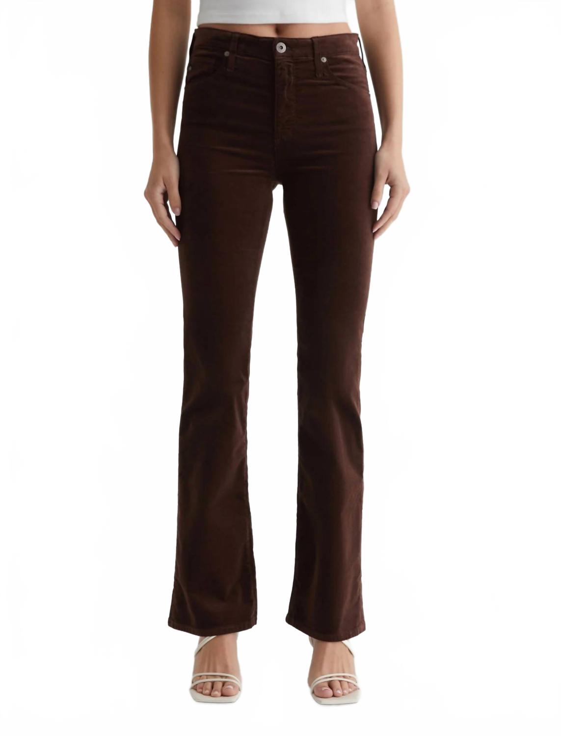 

Джинсы-ботфорты Farrah High Rise в цвете горький шоколад AG Jeans