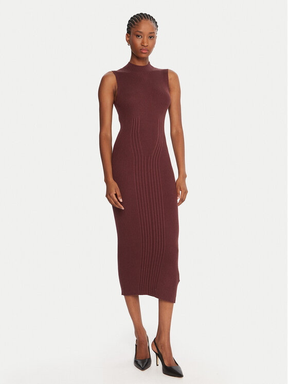 

Вязаное платье slim fit W5BK23 Z3OW2 Guess, коричневый