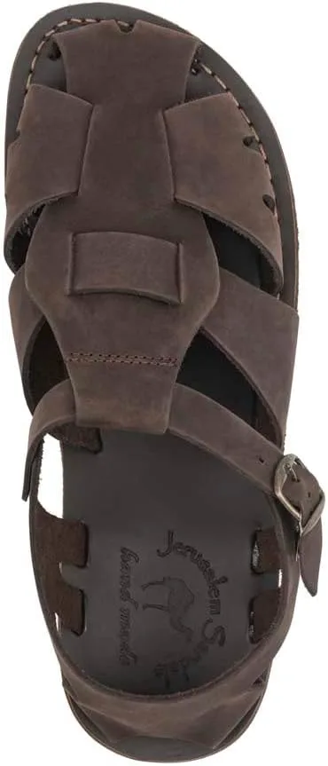 Финн - Кожаные сандалии кочевника - Мужские сандалии Jerusalem Sandals, коричневый