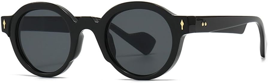 

MUTYNE Модные круглые солнцезащитные очки для женщин и мужчин в винтажном стиле с заклепками, солнцезащитные очки с защитой от УФ-излучения UV400 и градиентным переходом цвета, Black