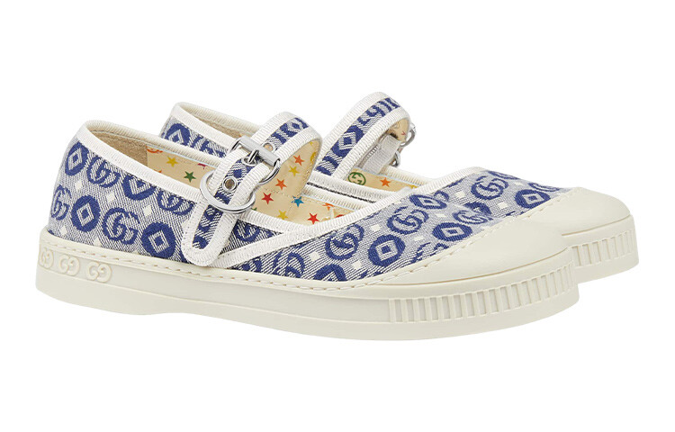Кроссовки GUCCI Kids GG-canvas Ballerina Shoes — фото 3