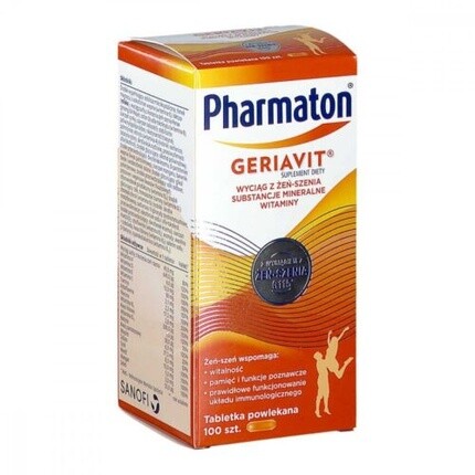 

Geriavit Pharmaton Витамины и минералы с женьшенем для иммунитета Sanofi