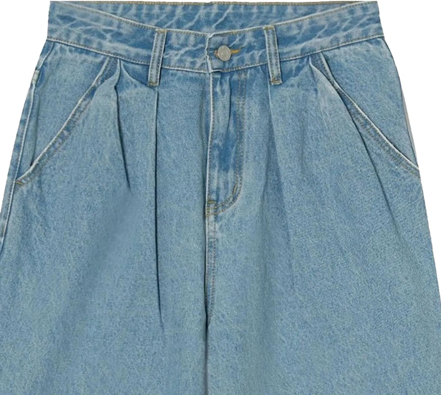 Джинсы свободные Wide Leg Jeans Light Blue — фото 4