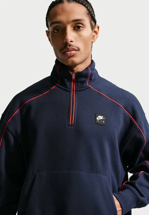 Толстовка air Nike Sportswear, Obsidian/Lt Crimson — фото 3