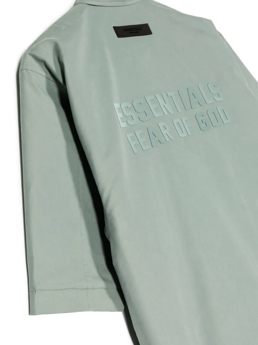 Куртка-рубашка на пуговицах с тисненым логотипом FEAR OF GOD ESSENTIALS KIDS, синий — фото 3