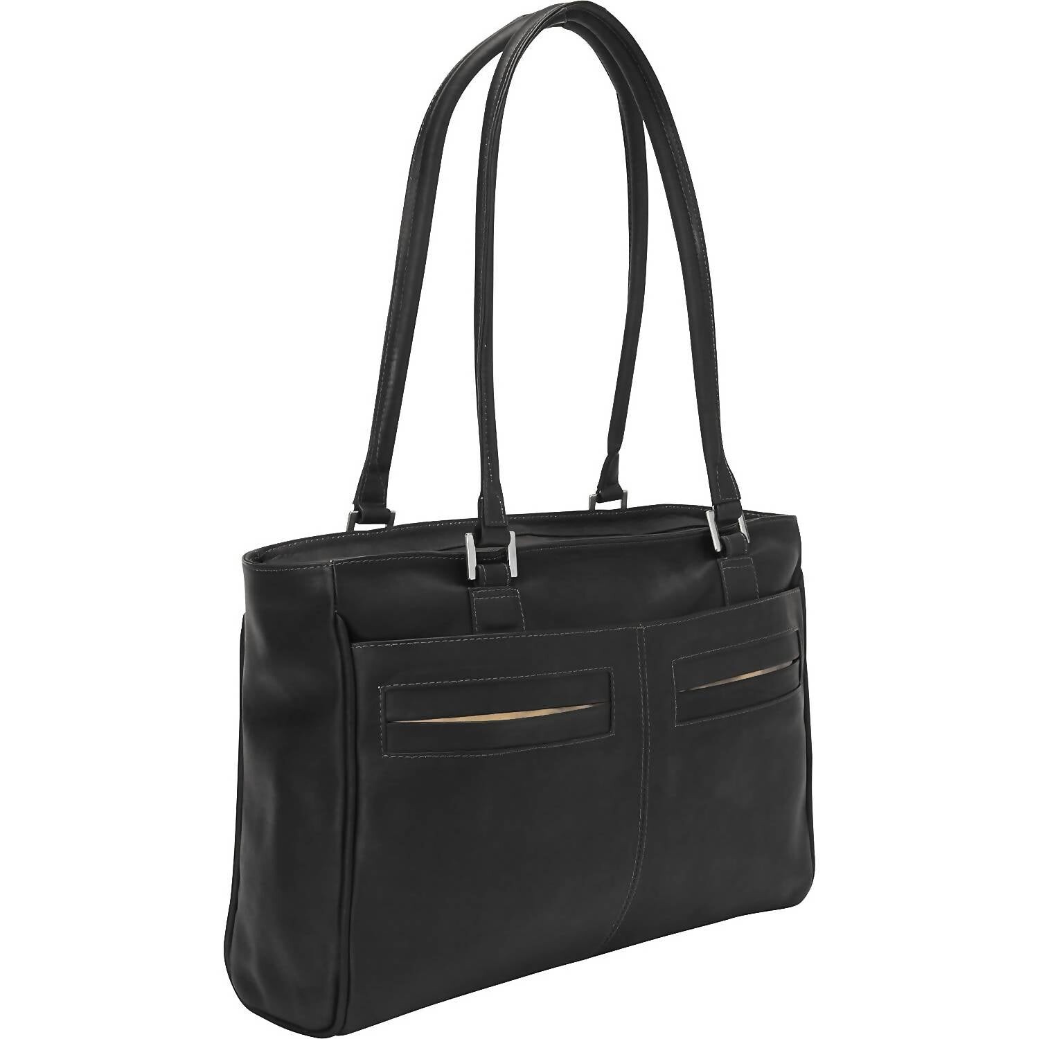 

Черная женская сумка для ноутбука с карманами Piel Leather, черный