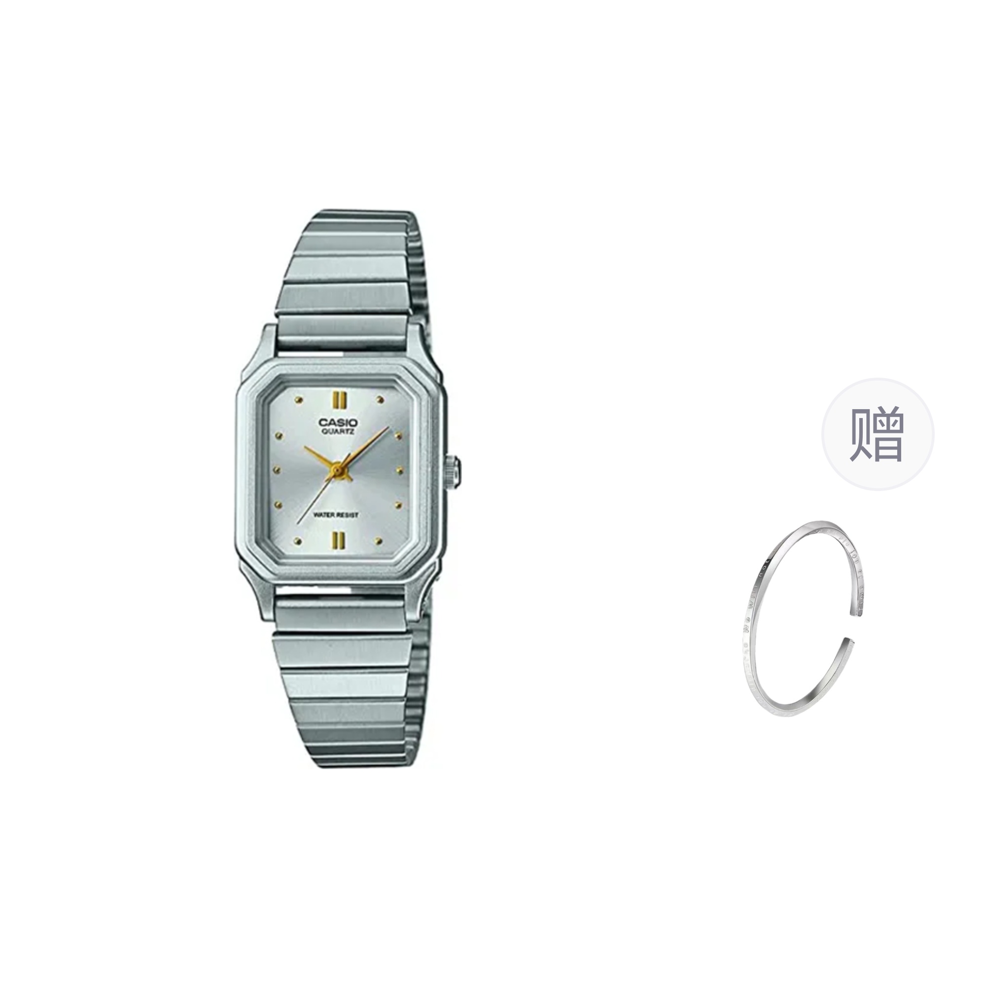 

CASIO Часы Women's VINTAGE Series 23mm Blue Watch, Silver Dial