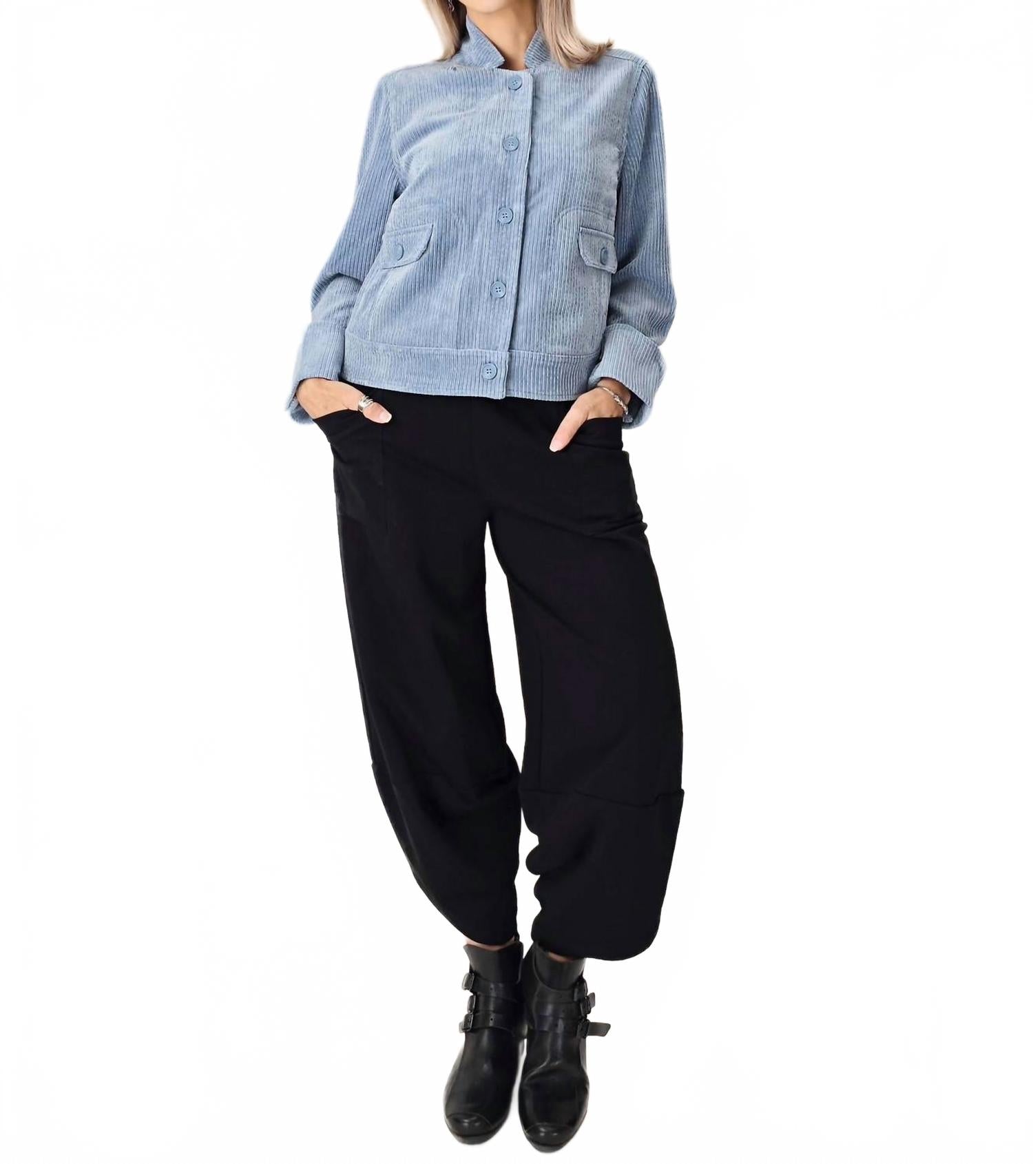 

NOEN Вельветовый жакет на пуговицах, нежно-голубой цвет