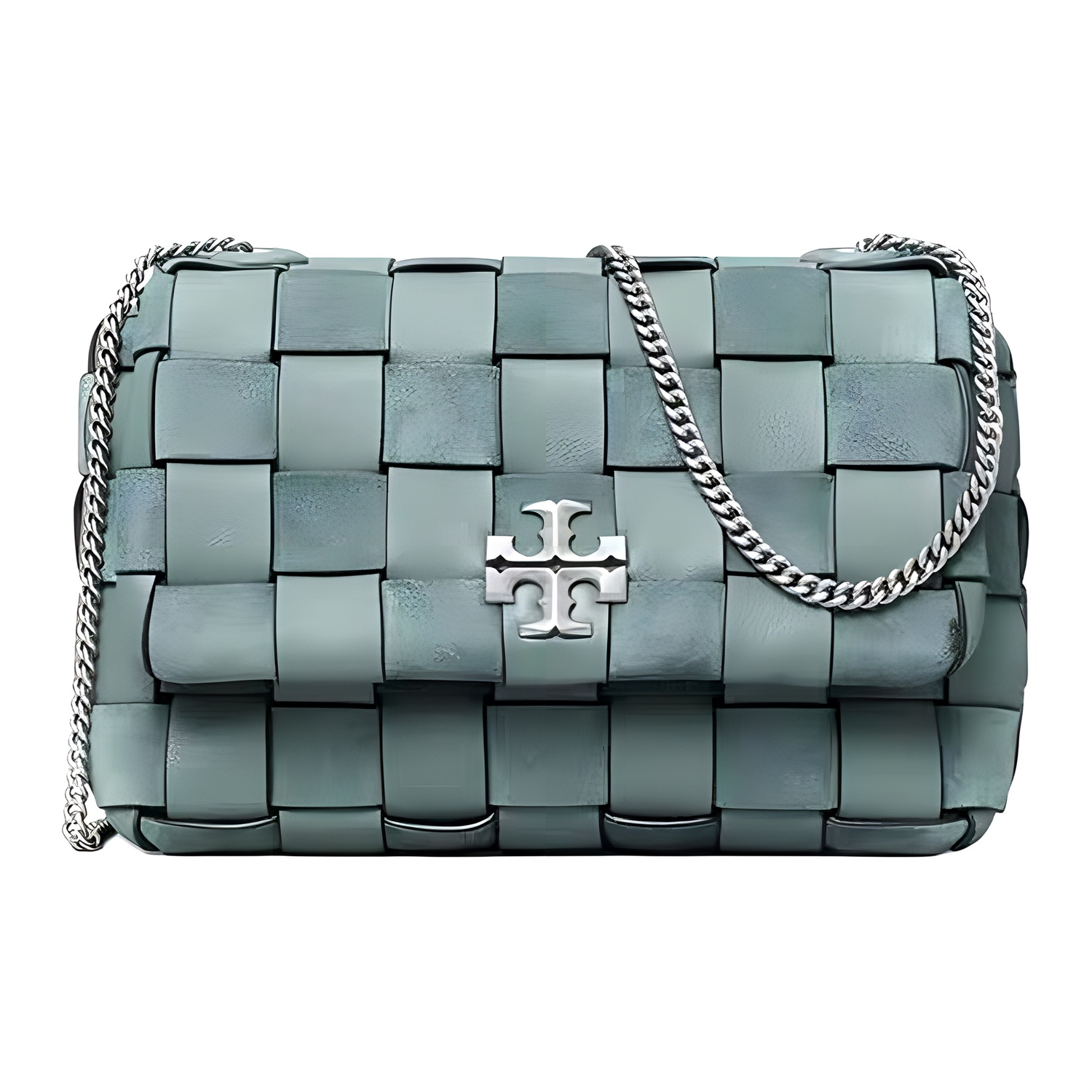 

TORY BURCH Кожаная сумка Кира через плечо кросс-боди мини женская полярно-зеленая