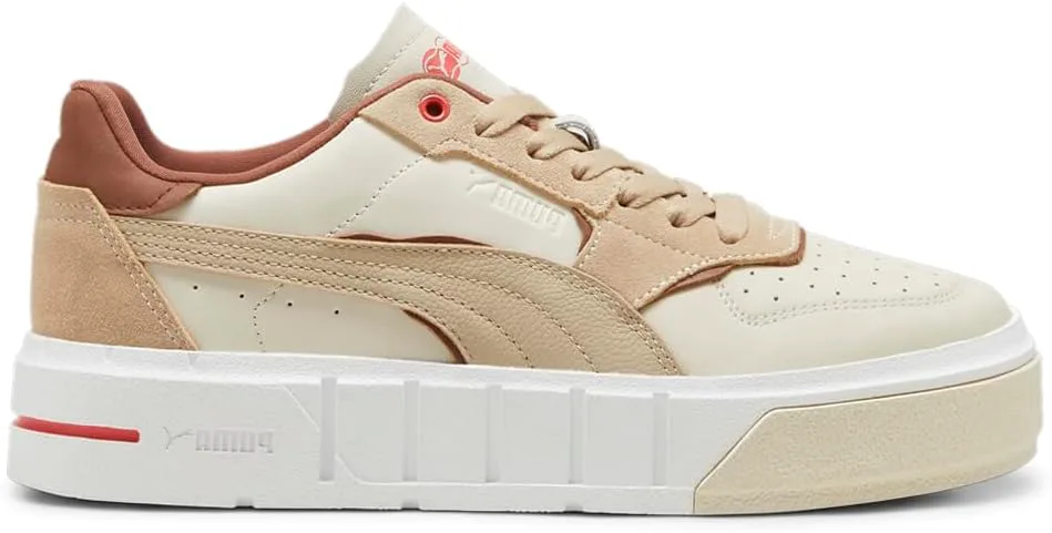 

Женские кроссовки PUMA Cali Court No Filter на шнуровке - повседневные, бежевые, слоновая кость, белый
